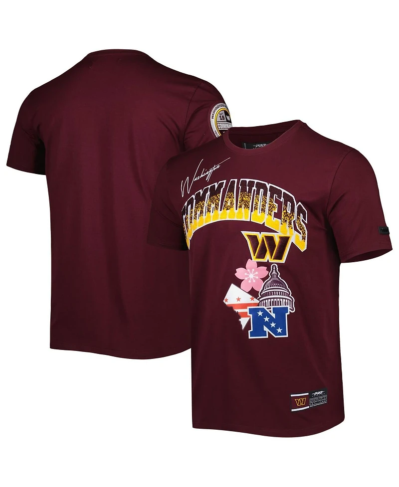 Men's Pro Standard Burgundy Washington Commanders Hometown Collection T-shirt