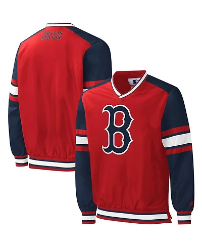 Men's Starter Red Boston Red Sox Yardline Pullover Windbreaker