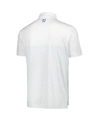 Men's FootJoy White Arnold Palmer Invitational Engineered Foulard Lisle Polo Shirt