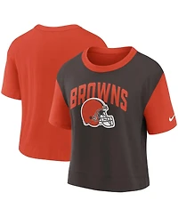 Women's Nike Orange, Brown Cleveland Browns High Hip Fashion T-shirt