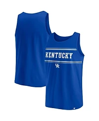 Men's Fanatics Royal Kentucky Wildcats Stripe Block Tank Top