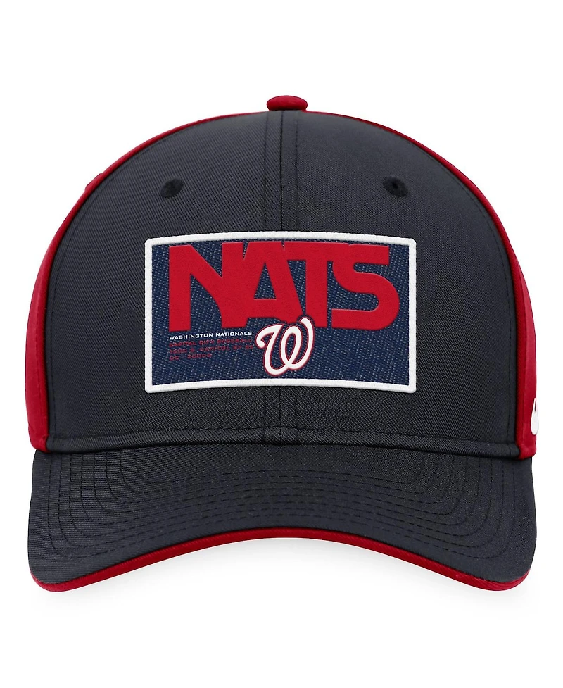 Men's Nike Navy, Red Washington Nationals Classic99 Colorblock Performance Snapback Hat