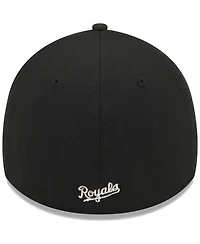 Men's New Era Black Kansas City Royals Logo 39THIRTY Flex Hat