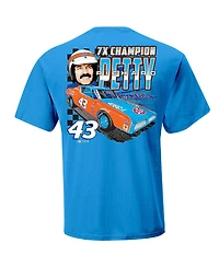 Men's Legacy Motor Club Team Collection Blue Richard Petty Seven-Time Champion T-shirt