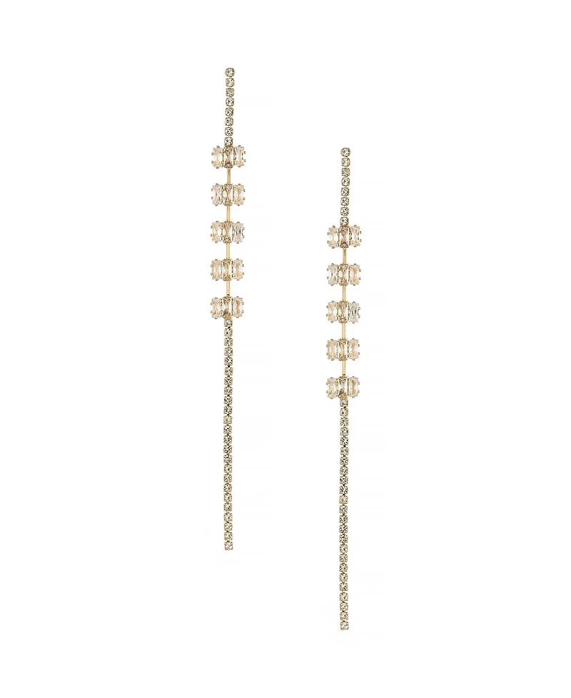 Ettika On The Line 18K Gold Plated Linear Earrings