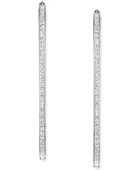 Crystal Pave Inside Out Paperclip Hoop Earrings