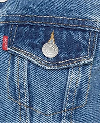Levi's Big Girls Stylish Collared Denim Trucker Jacket