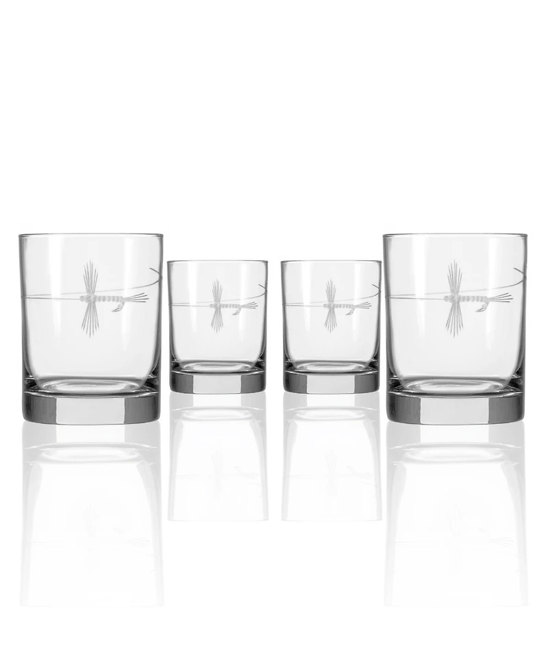 Rolf Glass Fly Fishing Double Old Fashioned Glass 13oz