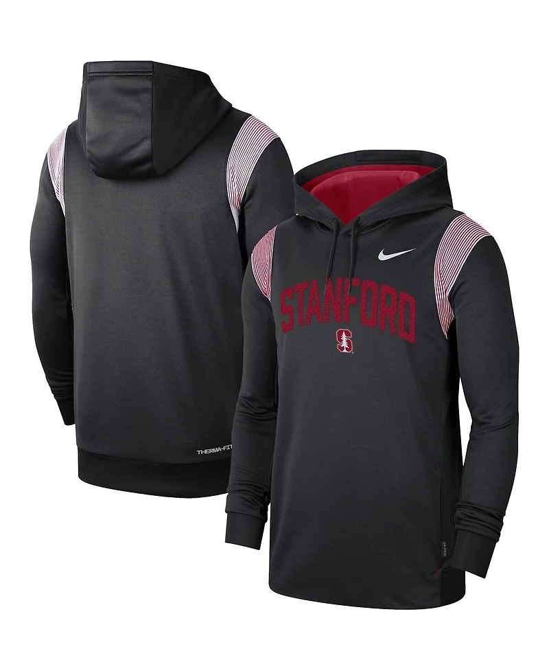 Men's Nike Black Stanford Cardinal 2022 Game Day Sideline Performance Pullover Hoodie
