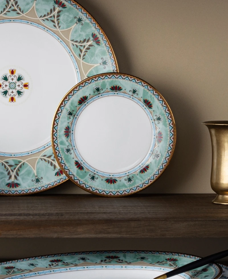 Noritake Serene Garden 4 Piece Bread Butter and Appetizer Plates Set, 6.5", Service for 4