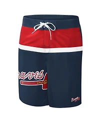Men's G-iii Sports by Carl Banks Navy Atlanta Braves Sea Wind Swim Shorts