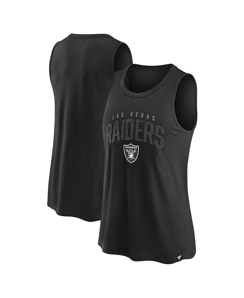 Women's Fanatics Black Las Vegas Raiders Classic Rhine Tank Top
