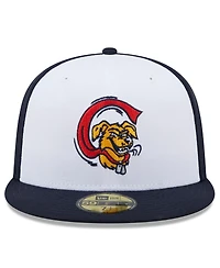Men's New Era White, Navy Charleston RiverDogs Marvel x Minor League 59FIFTY Fitted Hat