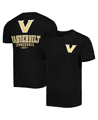 Men's Champion Black Vanderbilt Commodores Team Stack 2-Hit T-shirt