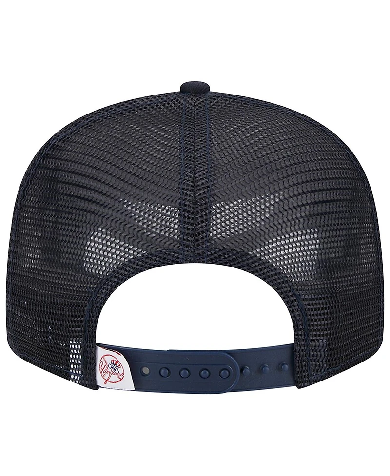 Men's New Era Navy New York Yankees Team Color Trucker 9FIFTY Snapback Hat
