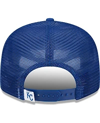 Men's New Era Royal Kansas City Royals Team Color Trucker 9FIFTY Snapback Hat