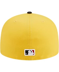Men's New Era Yellow, Black Cincinnati Reds Grilled 59FIFTY Fitted Hat