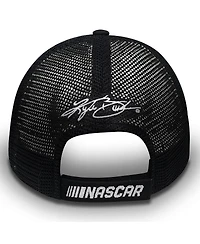 Men's Checkered Flag Sports Black Kyle Busch Cheddar's Trucker Adjustable Hat