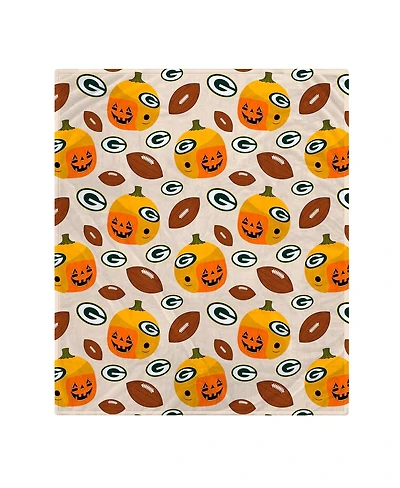 Green Bay Packers 60" x 70" Pumpkin Helmet Corral Fleece Blanket