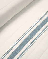 Lush Decor Farmhouse Stripe Reversible Cotton 2-Piece Quilt, Twin/Twin Xl
