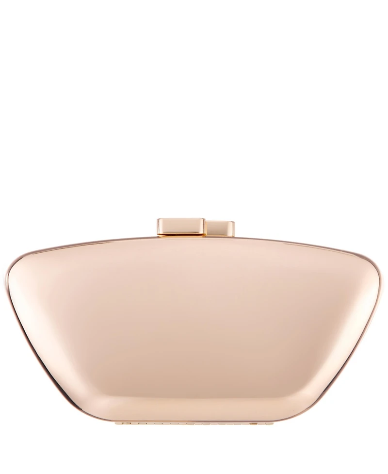 Nina Mirror Metallic Minaudiere Clutch