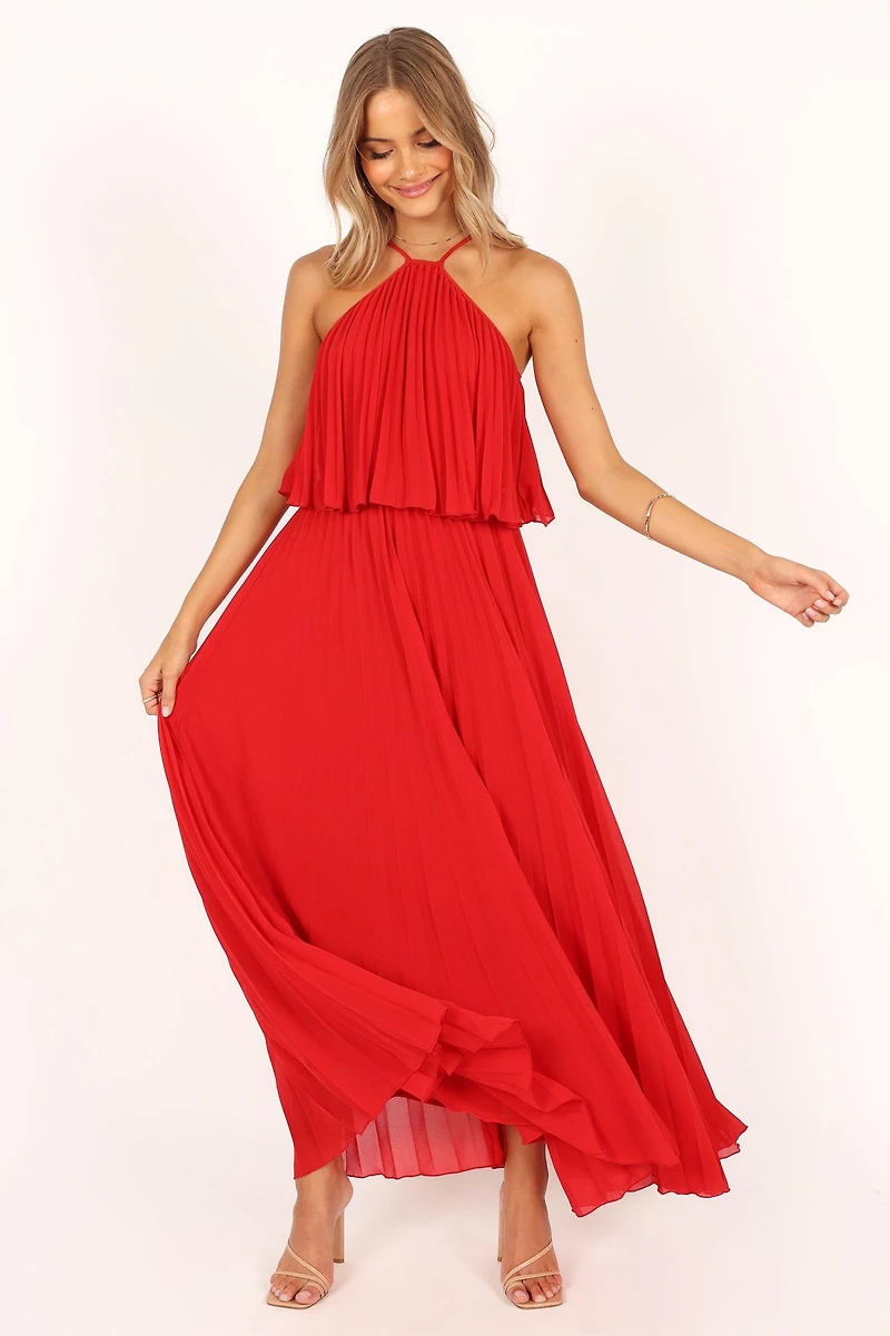 Petal and Pup Women's Gia Pleated Halterneck Maxi Dress