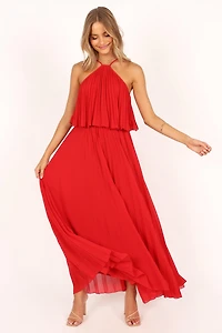 Petal and Pup Women's Gia Pleated Halterneck Maxi Dress
