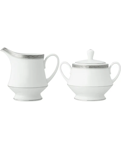 Noritake Charlotta Platinum 2 Piece Sugar Creamer Set
