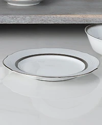 Noritake Charlotta Platinum 4 Piece 9'' Scalloped Accent Plates Set, Service for 4