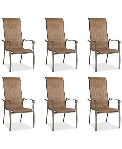 Set of 6 Oasis Aluminum Outdoor Dining Chairs, Created for Macy's
