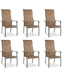 Set of 6 Oasis Aluminum Outdoor Dining Chairs, Created for Macy's