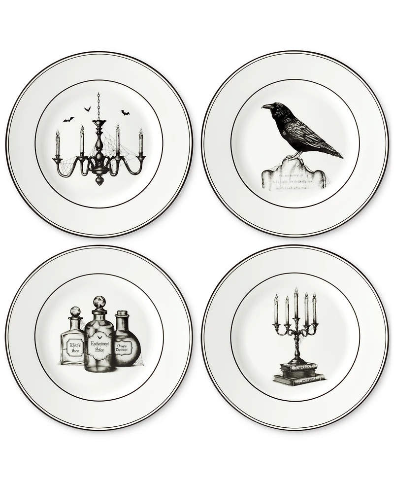 Lenox Vintage Halloween Dessert Plates, Set of 4