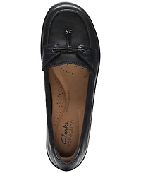 Clarks Women's Cora Haley Mixed-Texture Tie-Top Loafers