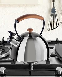 Oggi 2.5 Litre Whistling Tea Kettle with Wood Handle