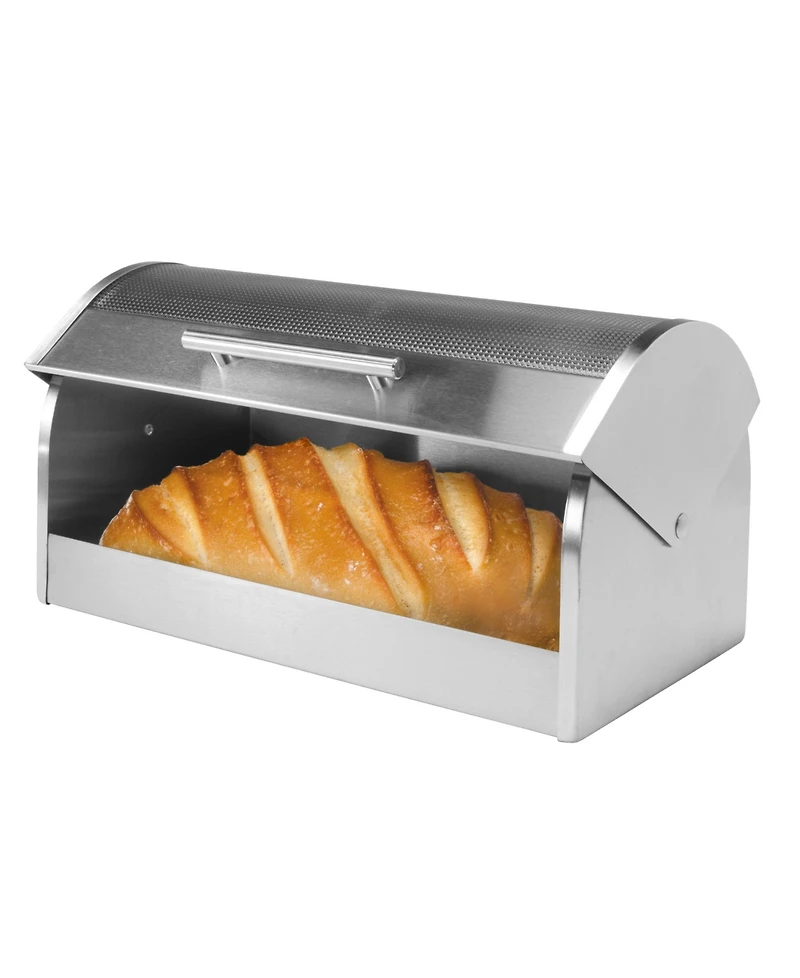 Oggi 8.5" Bread Box with Tempered Glass Lid