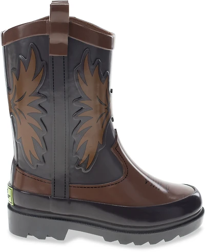 Toddler Little Boy's and Big Western Cowboy Rain Boot