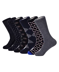 Mio Marino Men's Astral Nightfall Dress Crew Socks 6 Pack