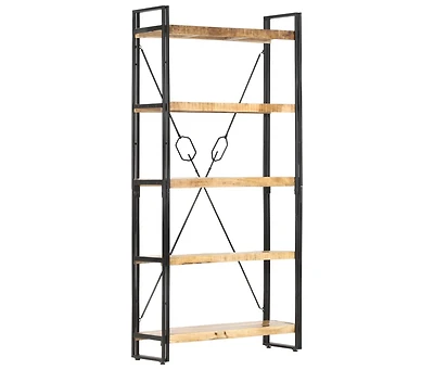 5-Tier Bookcase 35.4"x11.8"x70.9" Solid Mango Wood