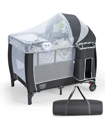 Costway Kids Portable Foldable Playard Playpen Nursery Center