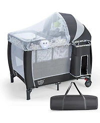 Costway Kids Portable Foldable Playard Playpen Nursery Center