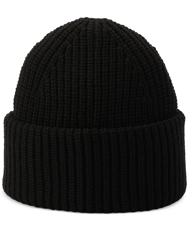 Coach Women's Classic Ribbed Tonal Patch Cuff Beanie