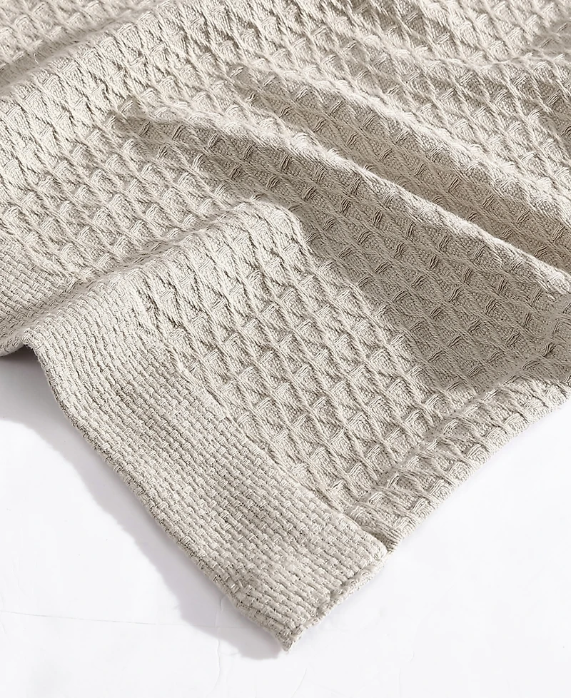 Closeout! Nautica Baird Solid Cotton Dobby Reversible Blanket