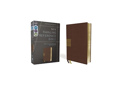 Niv, Thinline Reference Bible, Leathersoft, Brown, Red Letter, Comfort Print by Zondervan