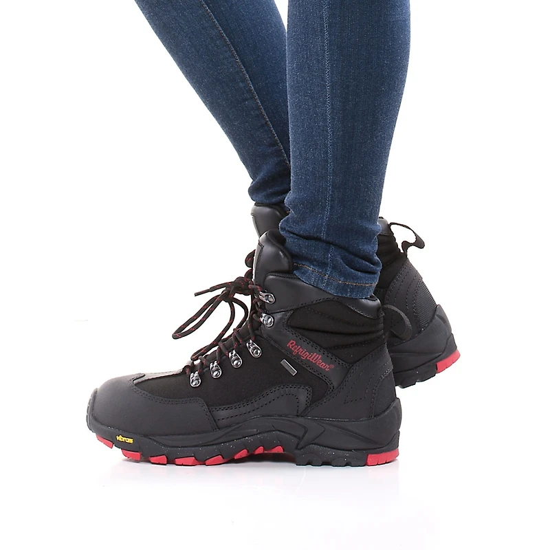 RefrigiWear Women's Black Widow Warm Insulated Waterproof Leather Work Boots