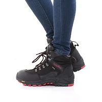 RefrigiWear Women's Black Widow Warm Insulated Waterproof Leather Work Boots