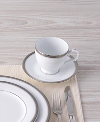 Noritake Charlotta Platinum 4 Piece 6" Saucers Set, Service for 4