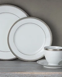 Noritake Charlotta Platinum 4 Piece 8.25" Salad Plates Set, Service for 4
