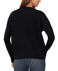 Vince Camuto Women's Cozy Crewneck Long-Sleeve Extend-Shoulder Sweater