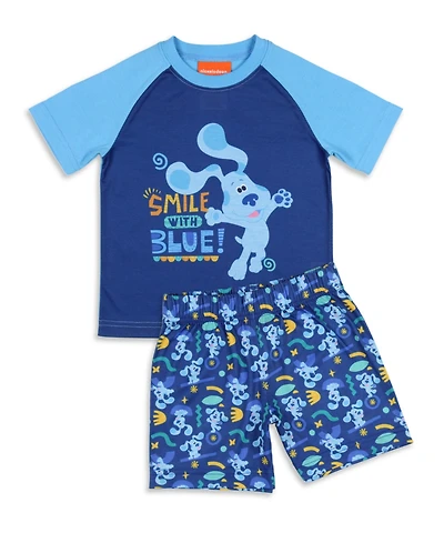 Blue's Clues Toddler Boys Nickelodeon Smile Blue 2-Piece Sleep Lounge Pajama Set