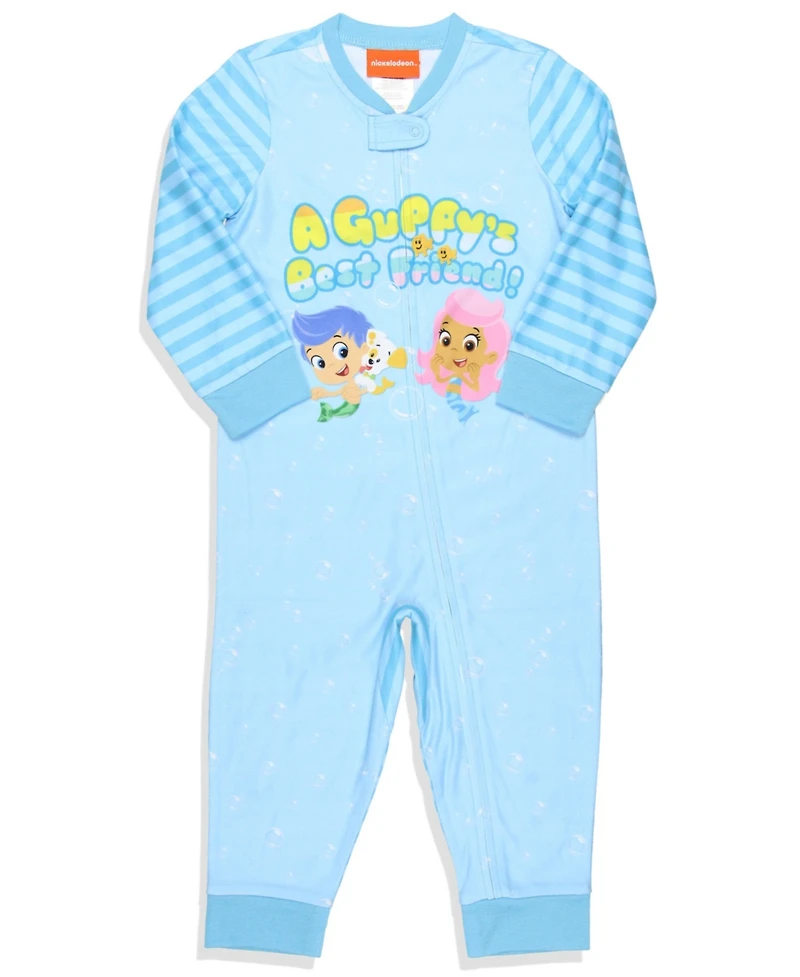 Bubble Guppies Toddler Boys Nickelodeon One-Piece Pajama Footless Union Suit Sleeper